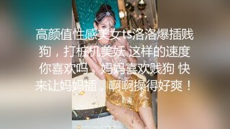 高颜值性感美女ts洛洛爆插贱狗，打桩机美妖 这样的速度你喜欢吗，妈妈喜欢贱狗 快来让妈妈插，啊啊操得好爽！