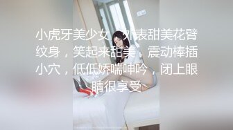 小虎牙美少女，外表甜美花臂纹身，笑起来甜美，震动棒插小穴，低低娇喘呻吟，闭上眼睛很享受